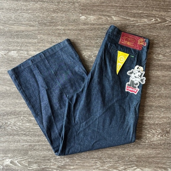 LEVI’S premium High Rise Loose fit wide leg denim jeans Felix Cat. Sz 32x32. NWT - Picture 1 of 16